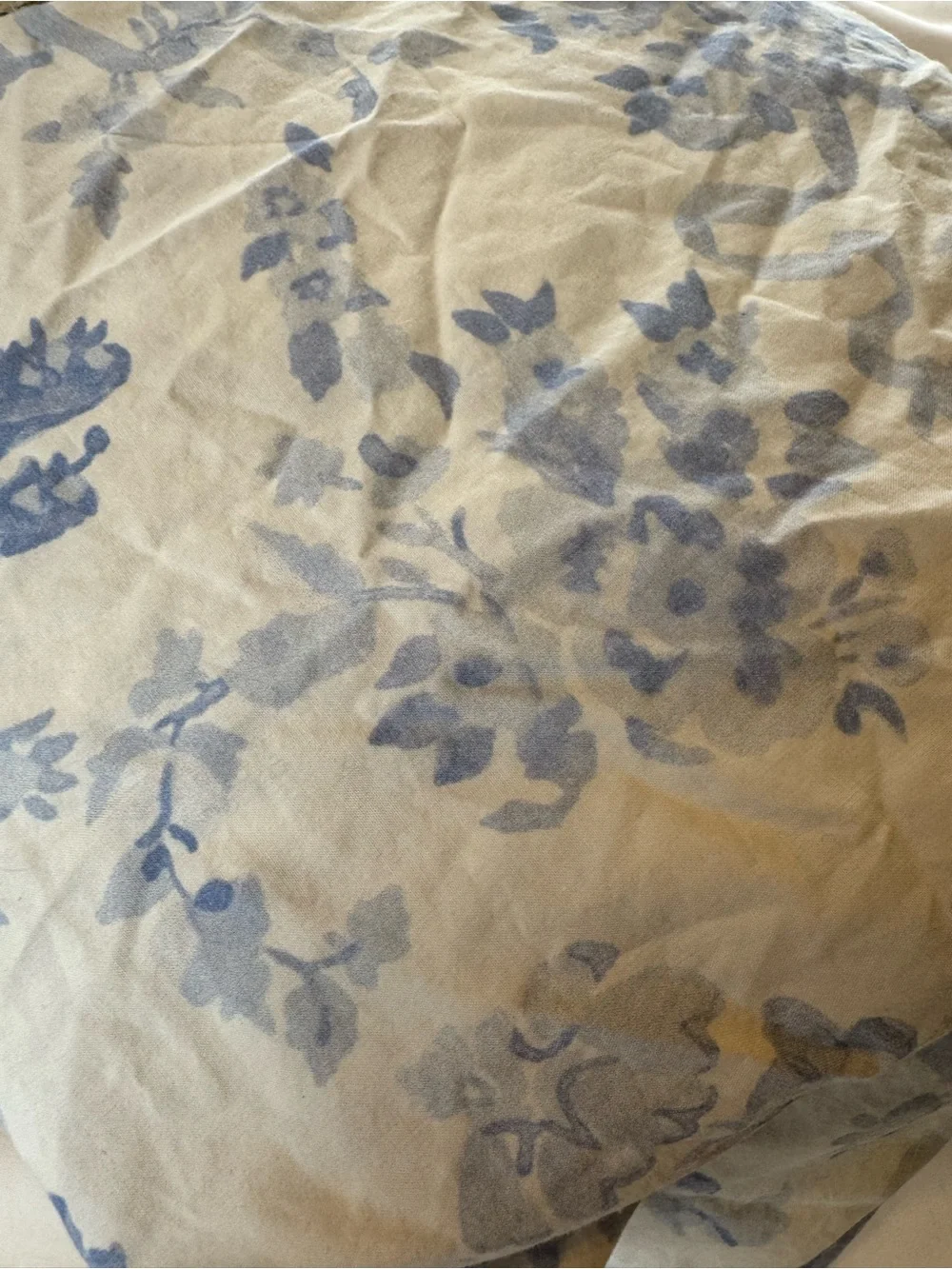 POTTERY BARN TEEN LOVESHACKFANCY GARDEN DAMASK ORGANIC SHEETS  FULL BLUE